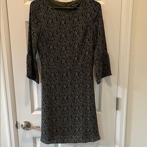 Banana Republic Black Sheath Dress 3/4 Raglan Sleeves